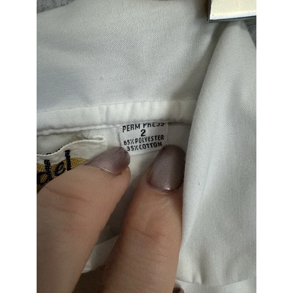 VTG Model‎ Tails Kids Shirt Sz 2 White Peter Pan Collar Perm Press USA